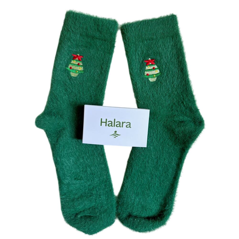 NWT - Halara Christmas Socks (Green)